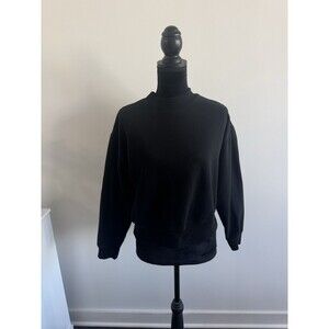 A New Day Black Crop Short Sweatshirt Size Medium